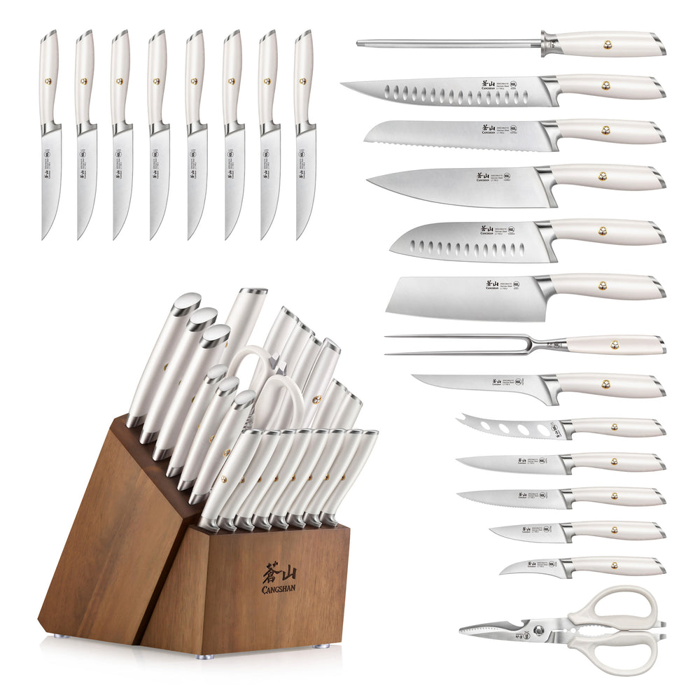 
                  
                    Load image into Gallery viewer, L &amp;amp; L1 Series 23-Piece Classic Knife Block Set, Forged German Steel
                  
                