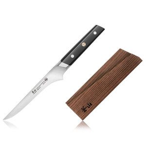 
                  
                    Load image into Gallery viewer, TC Series 6-Inch Boning Knife with Ash Wood Sheath, Forged Swedish 14C28N Steel, 1021127
                  
                