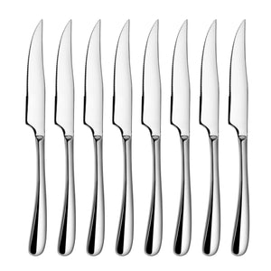 
                  
                    Load image into Gallery viewer, RAIN II Series 8-Piece Forged Steak Knife Set, 420 Stainless Steel in Bamboo Storage Box, 1027044
                  
                