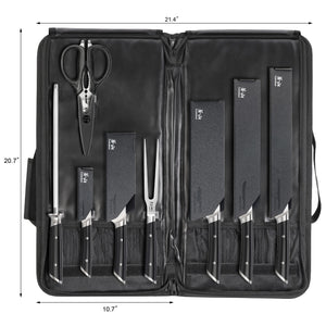 
                  
                    Load image into Gallery viewer, HELENA Series 9-Piece BBQ Knife Set with Black Bag, Forged German Steel
                  
                