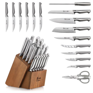 
                  
                    Load image into Gallery viewer, SANFORD Series 17-Piece Knife Block Set, Forged German Steel, Acacia Block, 1027051
                  
                