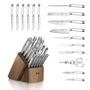 
                  
                    Load image into Gallery viewer, N1 Series 17-Piece Knife Block Set, Walnut, Forged German Steel, 1024784
                  
                