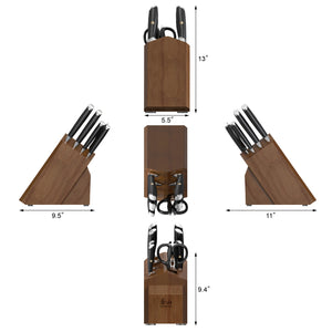 
                  
                    Load image into Gallery viewer, L Series 10-Piece Knife Block Set, Forged German Steel, Black, 1027440
                  
                