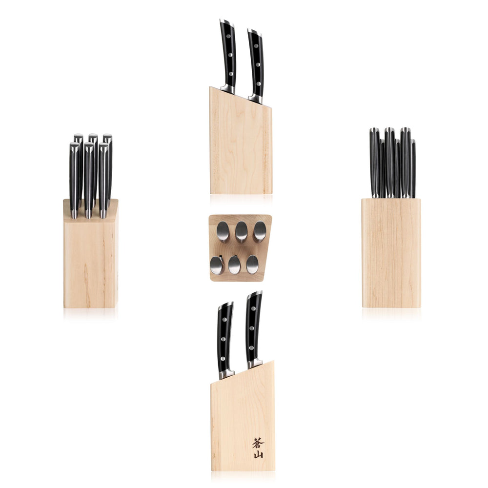 
                  
                    Load image into Gallery viewer, TS Series 6-Piece Knife Block Set, Forged Swedish 14C28N Steel
                  
                