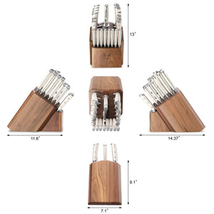 
                  
                    Load image into Gallery viewer, S1 Series 23-Piece Knife Block Set, Forged German Steel, Walnut Block, 1026047
                  
                