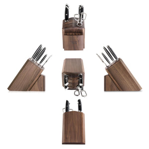 
                  
                    Load image into Gallery viewer, TKSC 7-Piece Knife Block Set with 8 Spare Slots, Forged Swedish Powder Steel, Thomas Keller Signature Collection, Black, 1024685
                  
                