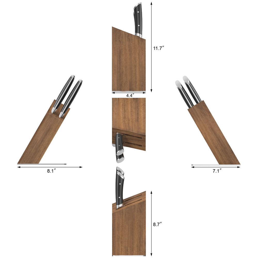 
                  
                    Load image into Gallery viewer, HELENA Series Cleaver Knife Block Set, Forged German Steel, HUA Acacia Block
                  
                