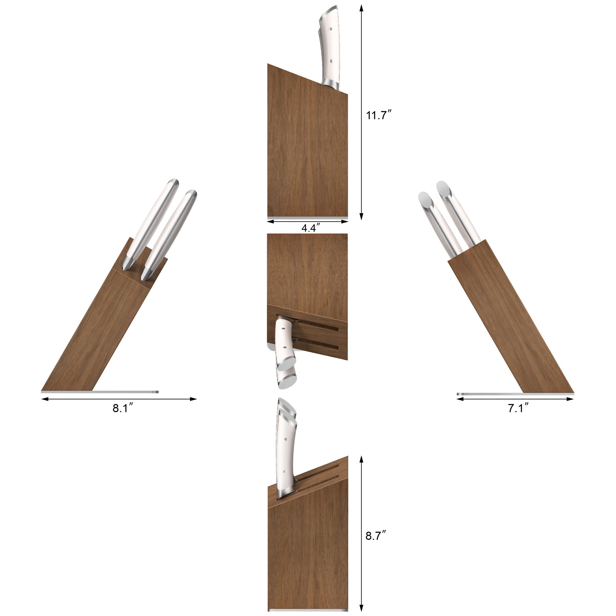 HELENA Series Cleaver Knife Block Set, Forged German Steel, HUA Acacia Block