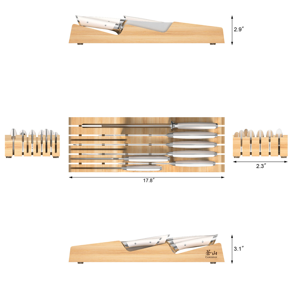 
                  
                    Load image into Gallery viewer, HELENA Series 8-Piece In-Drawer BBQ Knife Set, Forged German Steel, Bamboo Tray
                  
                