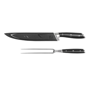 
                  
                    Load image into Gallery viewer, ALPS Series 2-Piece Carving Set with Sheath, Forged German Steel, Black, 502803
                  
                