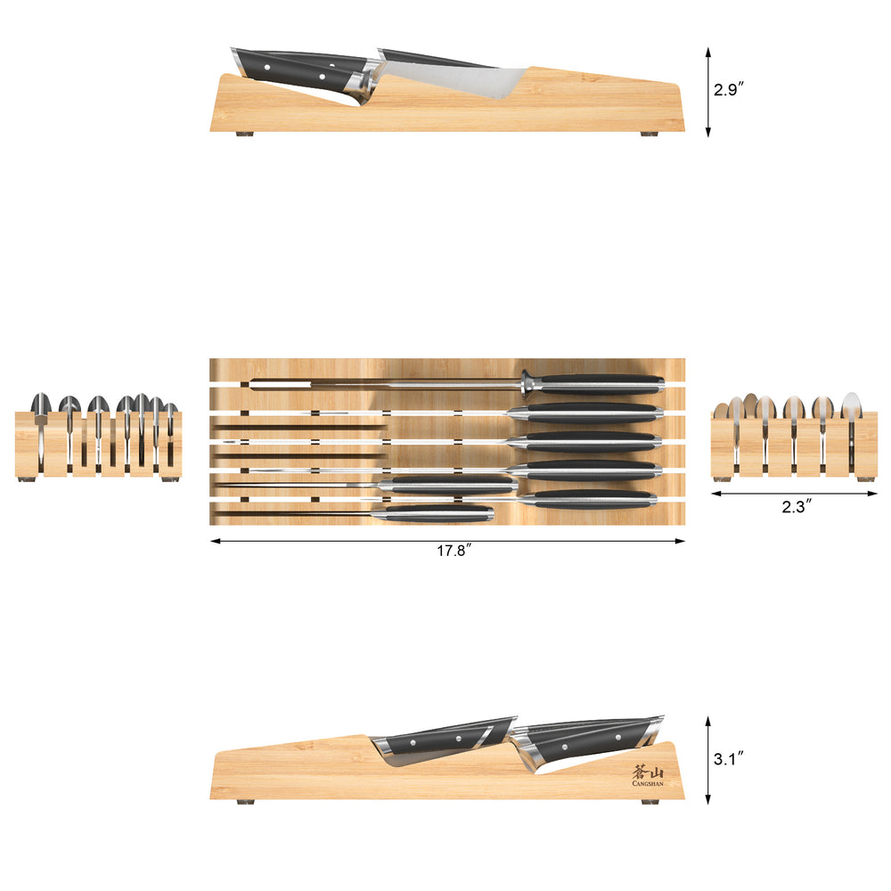 
                  
                    Load image into Gallery viewer, HELENA Series 8-Piece In-Drawer BBQ Knife Set, Forged German Steel, Bamboo Tray
                  
                