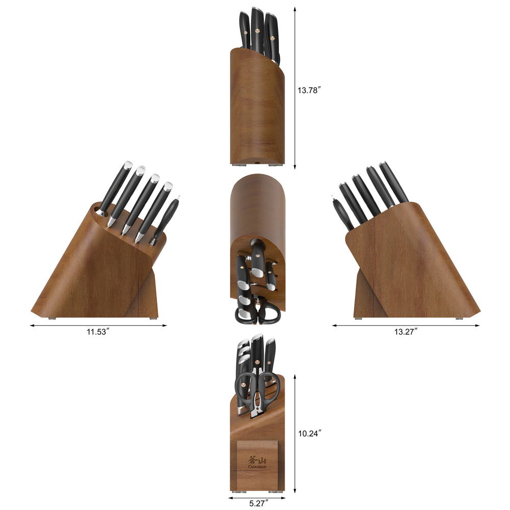 
                  
                    Load image into Gallery viewer, L &amp;amp; L1 Series 7-Piece Cleaver Knife Block Set, Forged German Steel
                  
                