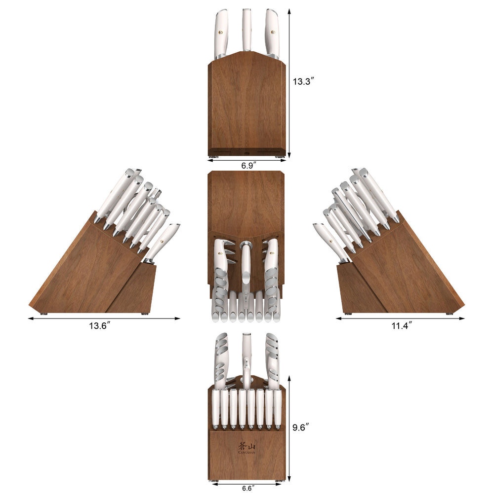 
                  
                    Load image into Gallery viewer, L &amp;amp; L1 Series 23-Piece Classic Knife Block Set, Forged German Steel
                  
                