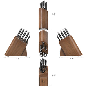 
                  
                    Load image into Gallery viewer, HELENA Series Cleaver Knife Block Set, Forged German Steel, HUA Acacia Block
                  
                