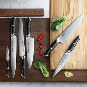 
                  
                    Load image into Gallery viewer, TKSC 7-Piece Magnetic Knife Set, Forged Swedish Powder Steel, Thomas Keller Signature Collection, Black, 1023787
                  
                