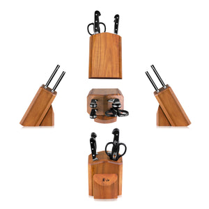 
                  
                    Load image into Gallery viewer, V2 Series 5-Piece Starter Knife Block Set, Forged German Steel, Acacia Block, 1022520
                  
                