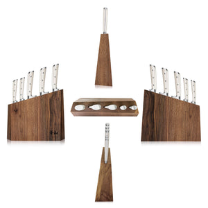 
                  
                    Load image into Gallery viewer, S1 Series 6-Piece German Steel Forged Knife Block Set, Forged German Steel, Walnut Block, 59663
                  
                