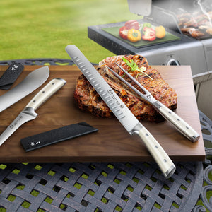 
                  
                    Load image into Gallery viewer, S Series 7-Piece BBQ Knife Set with Bag, Forged German Steel
                  
                