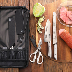 
                  
                    Load image into Gallery viewer, HELENA Series 9-Piece BBQ Knife Set with Black Bag, Forged German Steel
                  
                