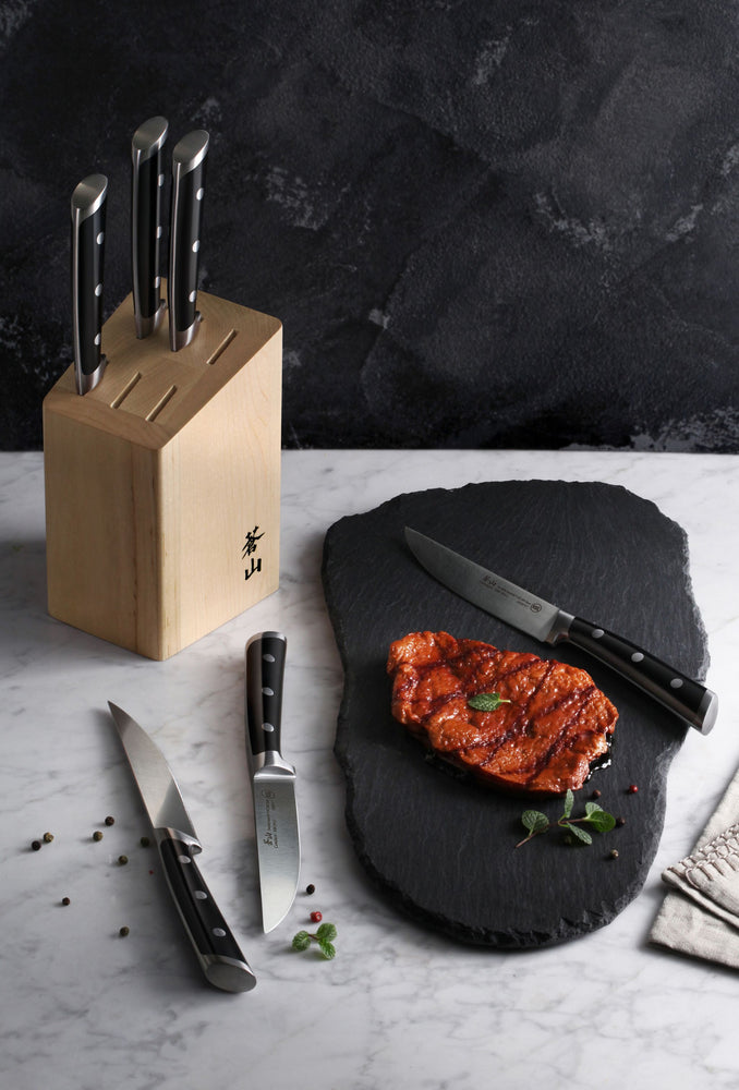 
                  
                    Load image into Gallery viewer, TS Series 6-Piece Knife Block Set, Forged Swedish 14C28N Steel
                  
                