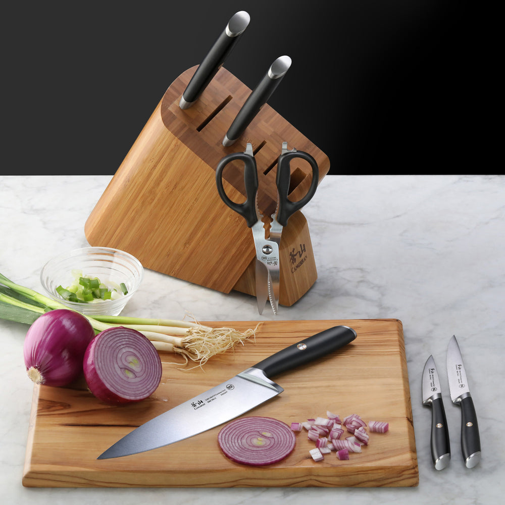 
                  
                    Load image into Gallery viewer, L Series 7-Piece Knife Block Set, Forged German Steel, 1026603
                  
                