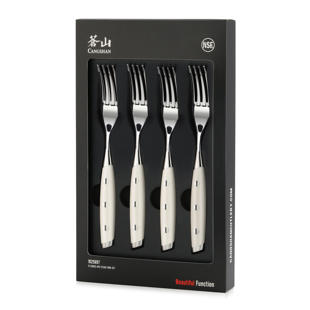 
                  
                    Load image into Gallery viewer, S1 Series 4-Piece Steak Fork Set, S/S 18/10 Forged German Steel, 1025897
                  
                