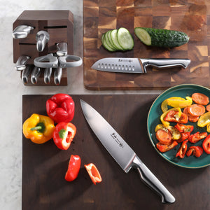 
                  
                    Load image into Gallery viewer, SANFORD Series 12-Piece Knife Block Set, Forged German Steel, Acacia Block, 1027150
                  
                