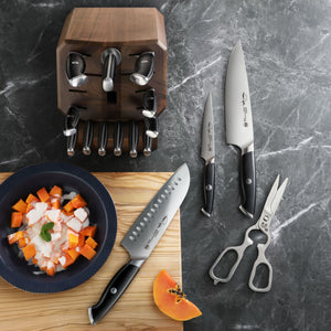 
                  
                    Load image into Gallery viewer, TKSC 17-Piece Knife Block Set, Forged Swedish Powder Steel, Thomas Keller Signature Collection, Black, 1024715
                  
                