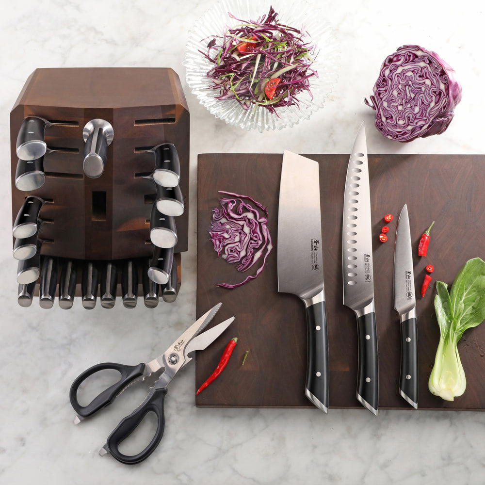 
                  
                    Load image into Gallery viewer, HELENA Series Knife Block Set, Forged German Steel, Acacia Block
                  
                