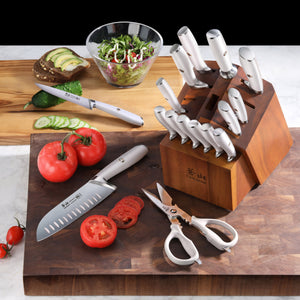 
                  
                    Load image into Gallery viewer, L &amp;amp; L1 Series 17-Piece Knife Set, Forged German Steel
                  
                