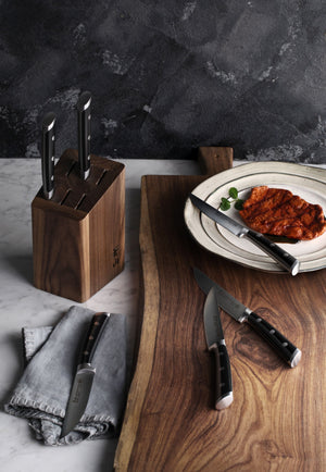 
                  
                    Load image into Gallery viewer, TS Series 6-Piece Knife Block Set, Forged Swedish 14C28N Steel
                  
                