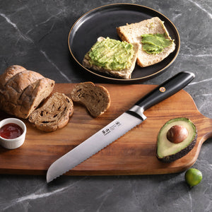 
                  
                    Load image into Gallery viewer, L &amp;amp; L1 Series 8-Inch Bread Knife, Forged German Steel
                  
                