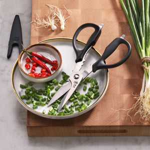 
                  
                    Load image into Gallery viewer, 9-Inch Heavy Duty Utility Kitchen Shears with Blade Holder, 503343
                  
                