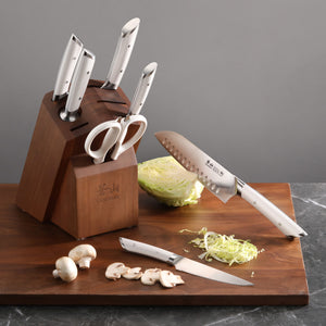 
                  
                    Load image into Gallery viewer, HELENA Series Knife Block Set, Forged German Steel, Acacia Block
                  
                