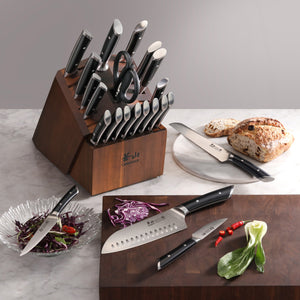 
                  
                    Load image into Gallery viewer, HELENA Series Knife Block Set, Forged German Steel, Acacia Block
                  
                