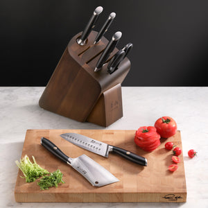 
                  
                    Load image into Gallery viewer, L &amp;amp; L1 Series 7-Piece Cleaver Knife Block Set, Forged German Steel
                  
                