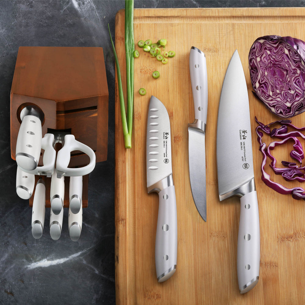 
                  
                    Load image into Gallery viewer, ALPS Series 12-Piece Knife Block Set, Forged German Steel, Acacia Block
                  
                