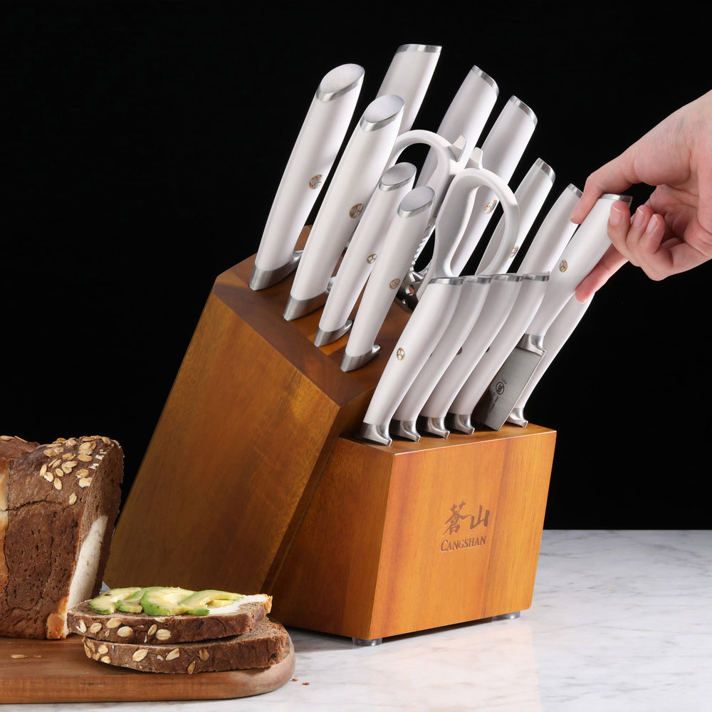 
                  
                    Load image into Gallery viewer, L &amp;amp; L1 Series 17-Piece Knife Set, Forged German Steel
                  
                