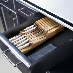 
                  
                    Load image into Gallery viewer, HELENA Series 8-Piece In-Drawer BBQ Knife Set, Forged German Steel, Bamboo Tray
                  
                