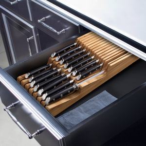 
                  
                    Load image into Gallery viewer, ALPS Series 15-Piece In-Drawer Knife Set with Bamboo Tray, Forged German Steel
                  
                