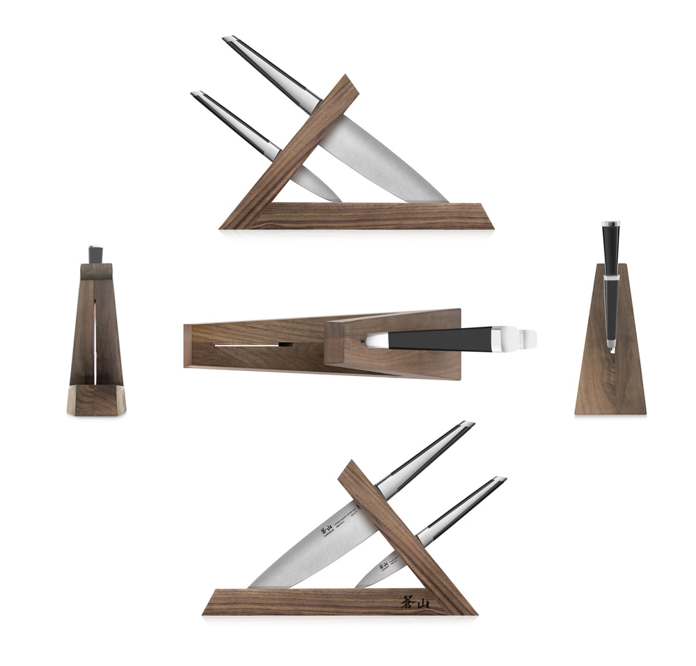 
                  
                    Load image into Gallery viewer, TX Series 3-Piece TAI Knife Block Set, Swedish 14C28N Steel, Walnut Block, 1021295
                  
                