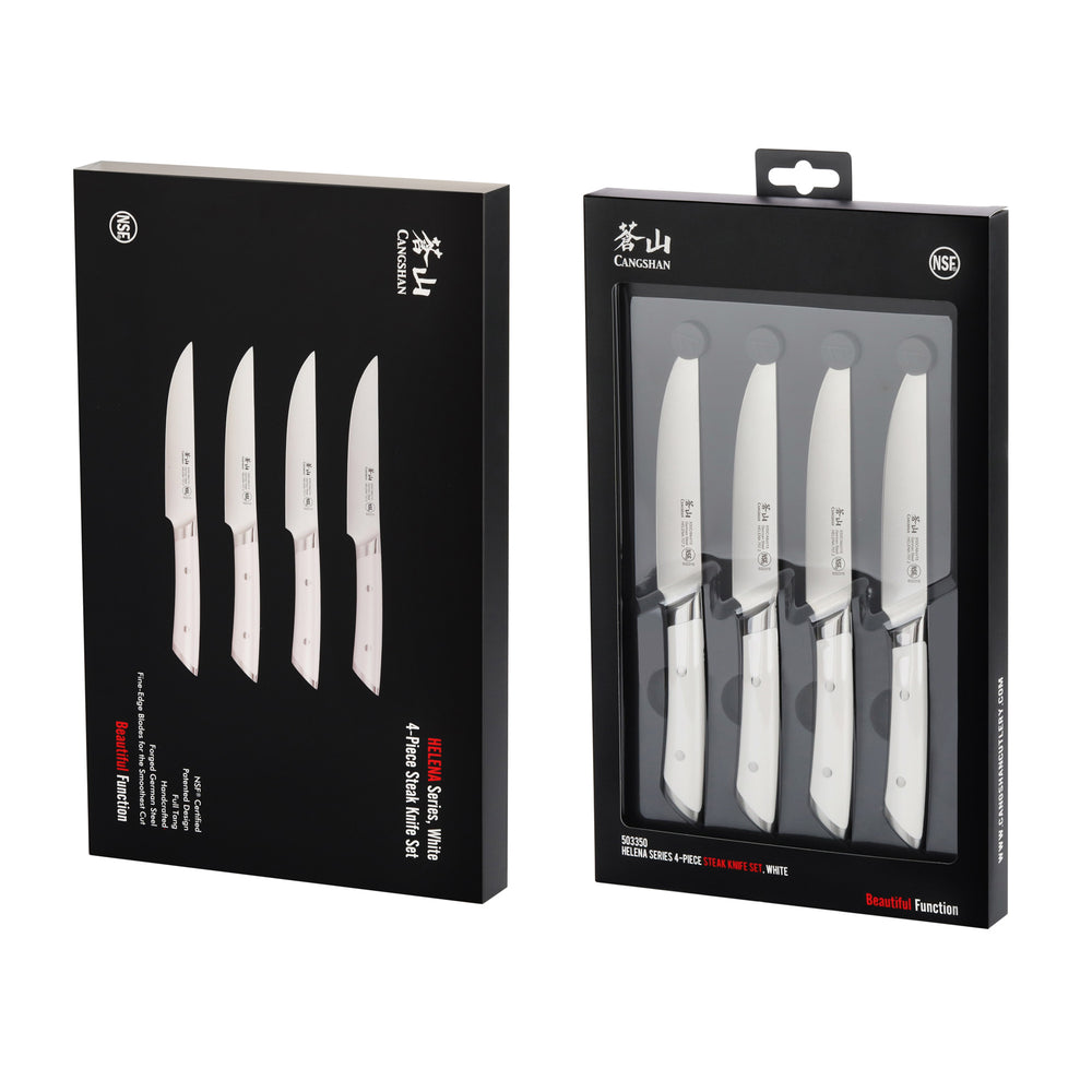 
                  
                    Load image into Gallery viewer, HELENA Series 4-Piece Fine-Edge Steak Knife Set, Forged German Steel
                  
                