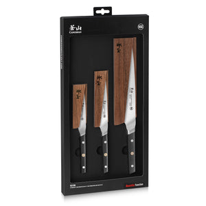 
                  
                    Load image into Gallery viewer, TC Series 3-Piece Starter Knife Set with Ash Wood Sheaths, Forged Swedish 14C28N Steel, 1021196
                  
                