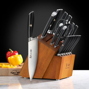 
                  
                    Load image into Gallery viewer, L &amp;amp; L1 Series 17-Piece Knife Set, Forged German Steel
                  
                