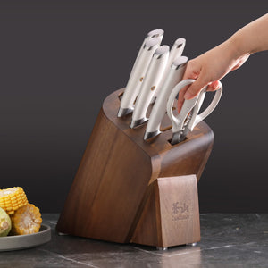 
                  
                    Load image into Gallery viewer, L &amp;amp; L1 Series 7-Piece Cleaver Knife Block Set, Forged German Steel
                  
                