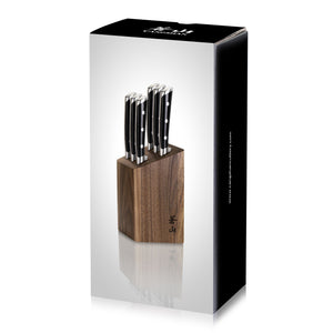 
                  
                    Load image into Gallery viewer, TS Series 6-Piece Knife Block Set, Forged Swedish 14C28N Steel
                  
                