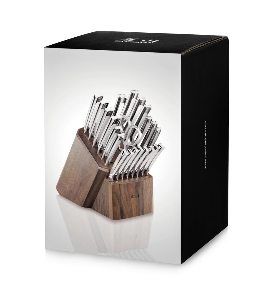 
                  
                    Load image into Gallery viewer, N1 Series 23-Piece Knife Block Set, Acacia Block, Forged German Steel, 1022377
                  
                