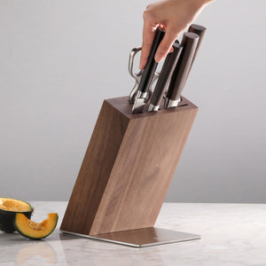 
                  
                    Load image into Gallery viewer, HAKU Series 6-Piece Knife Block Set, Forged X-7 Damascus Steel, HUA Walnut Block, 501189
                  
                