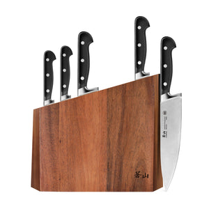 
                  
                    Load image into Gallery viewer, V2 Series 6-Piece Knife Block Set, Forged German Steel, Acacia Block, 59908
                  
                