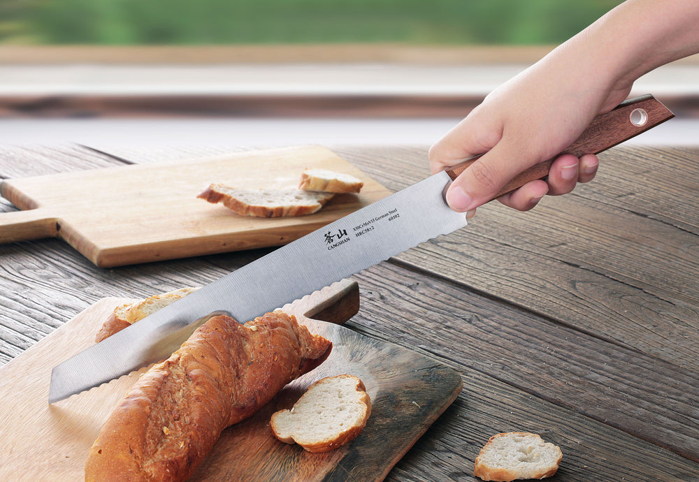 
                  
                    Load image into Gallery viewer, W Series 10.25-Inch Bread Knife, German Steel, 60102
                  
                